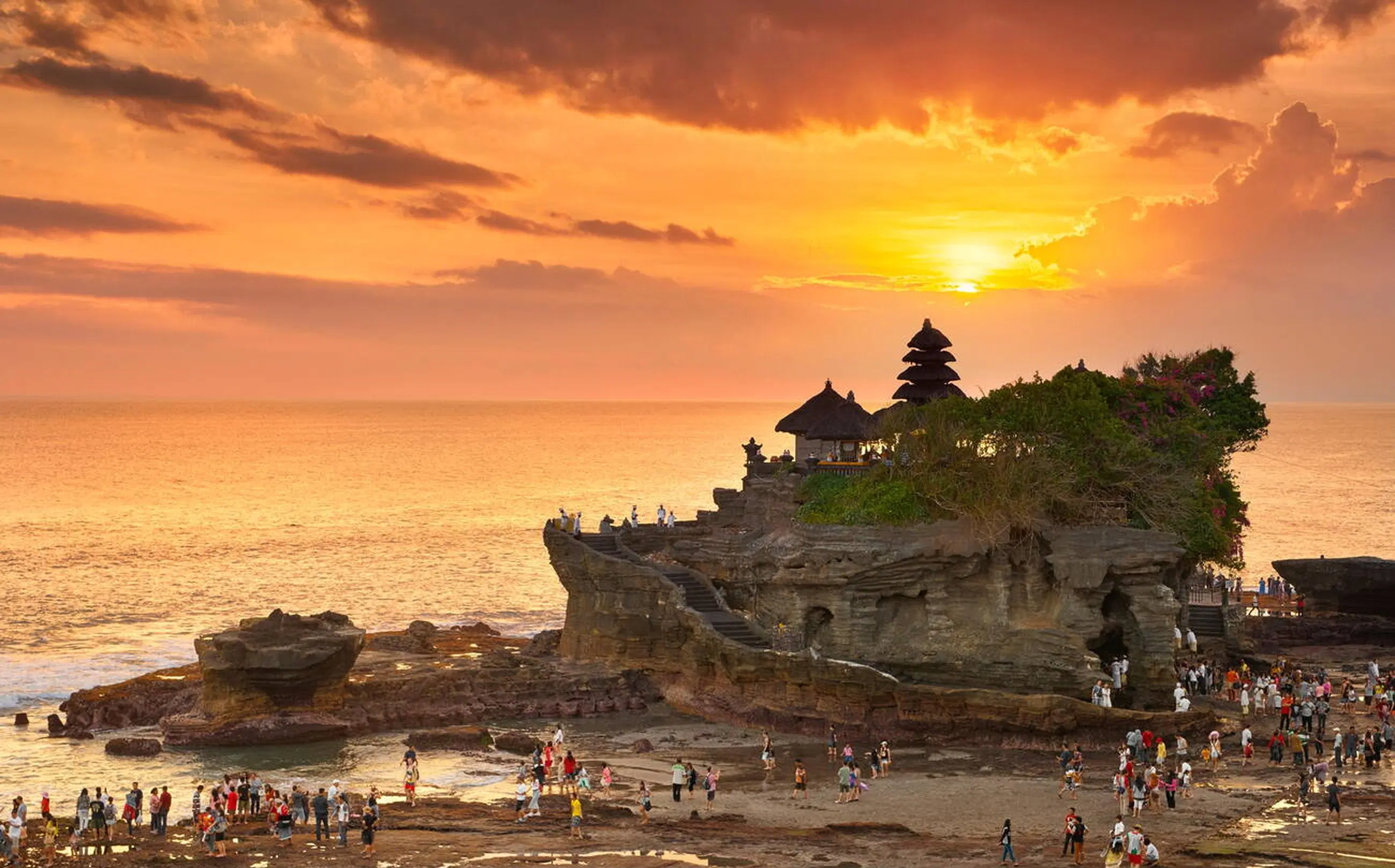 Bali Temple Sunset